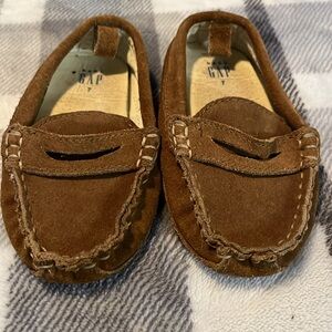 Kids Gap Camel Suede Moccasins Size 12 & Baby Size 7